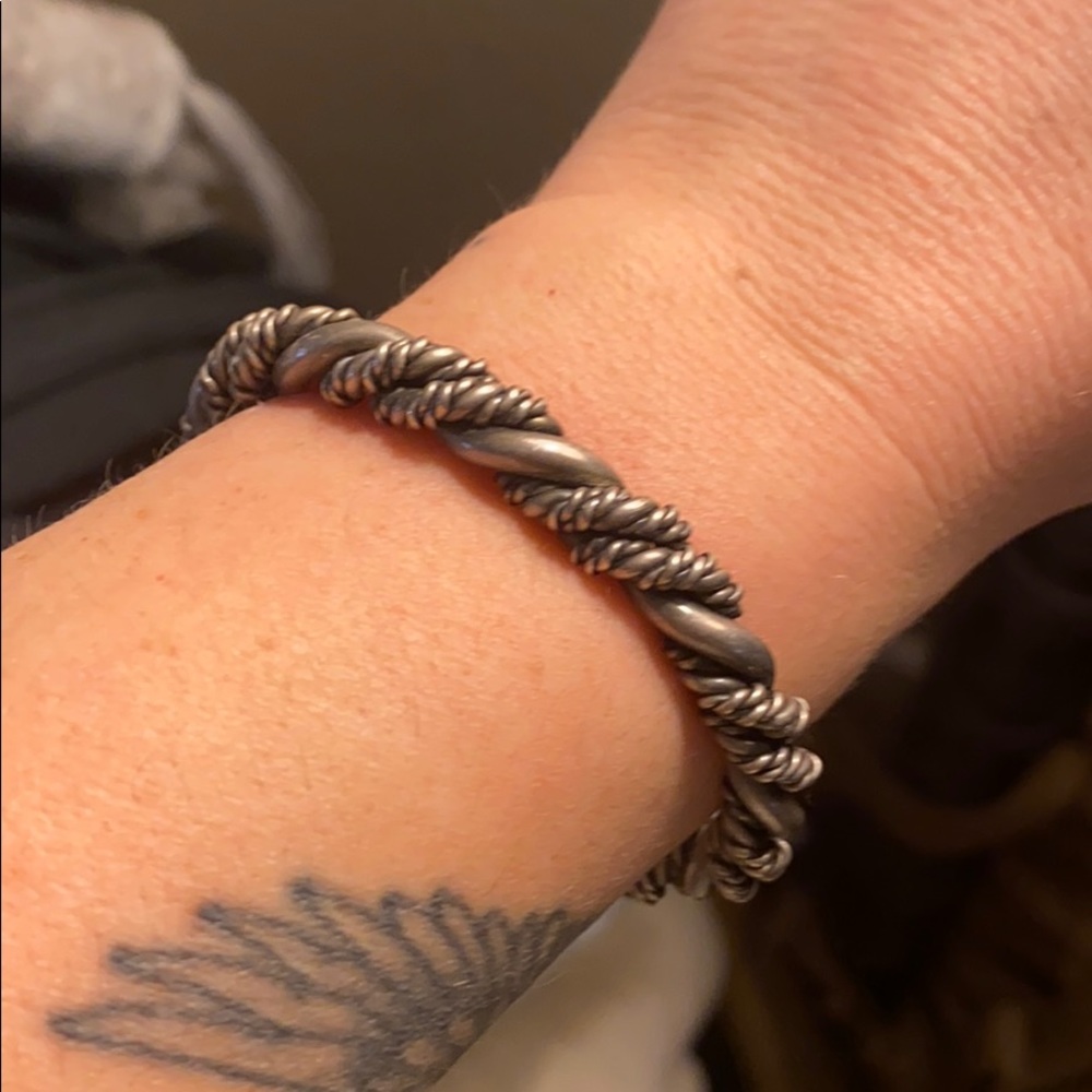 Solid sterling vintage cuff